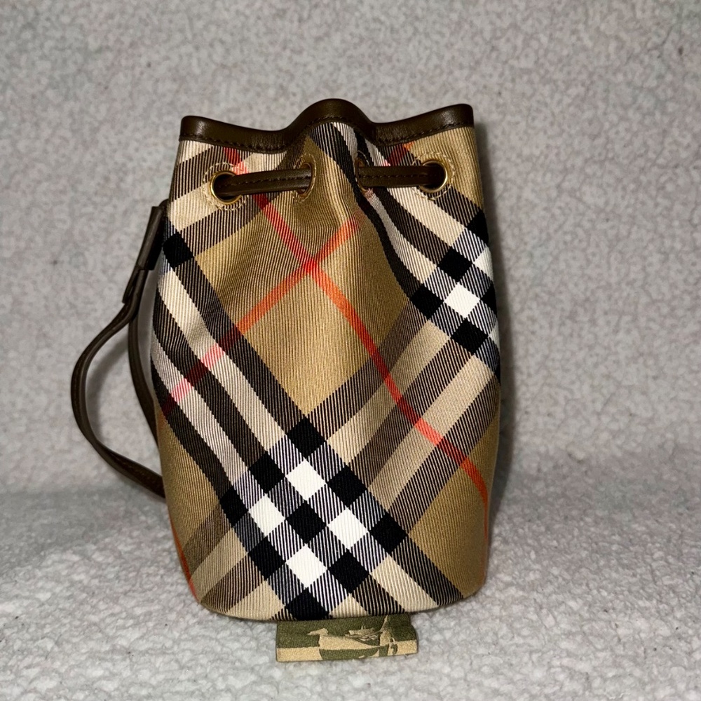 Burberry Check Mini Drawstring Pouch - Picture 5 of 11